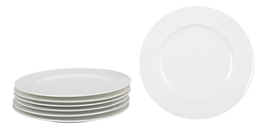 Plates in White Porcelain by Rosenthal, Germany, 1980s, Set of 7