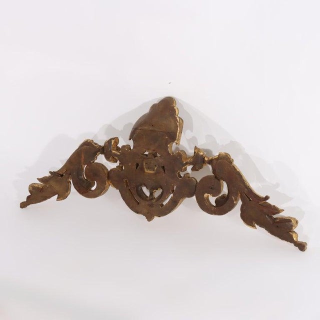 Antique French Renaissance Revival Carved Gilt Wood Mirror Crest C1890 For Sale - Image 4 of 7