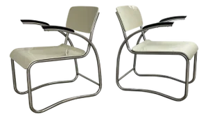 Set of Vintage Dutch Easy Chairs, 1930s