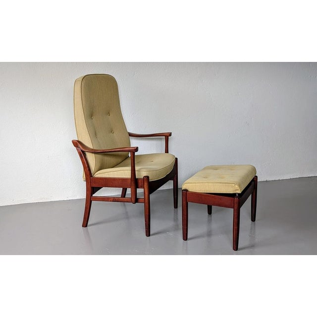 Danish Modern Chair with Ottoman from Farstrup Møbler, 1998, Set of 2 For Sale - Image 4 of 11