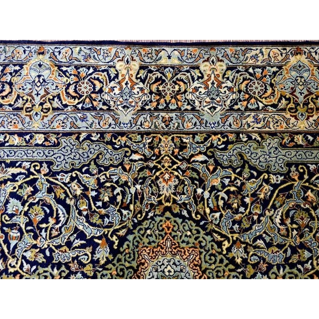 Middle Eastern Keshan Rug in Wool For Sale - Image 10 of 11