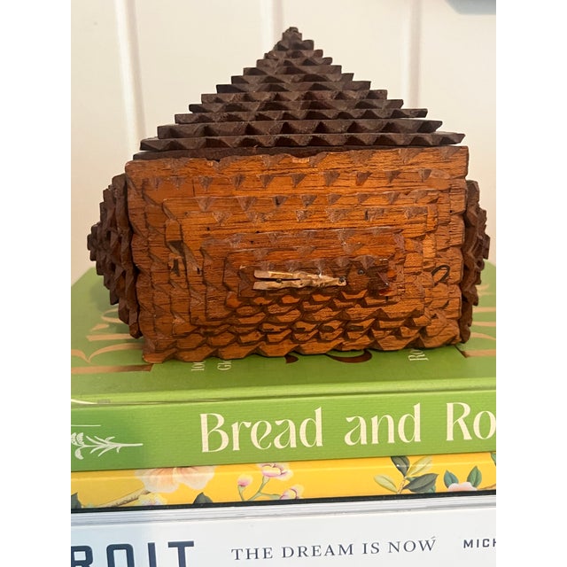 Antique Chip Carved Tramp Art Box For Sale - Image 10 of 10