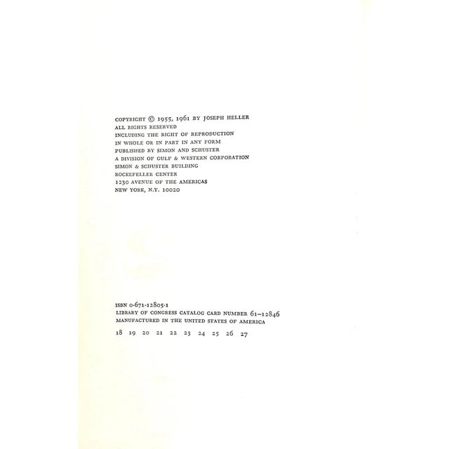 "Catch-22" 1961 Heller, Joseph For Sale - Image 4 of 6