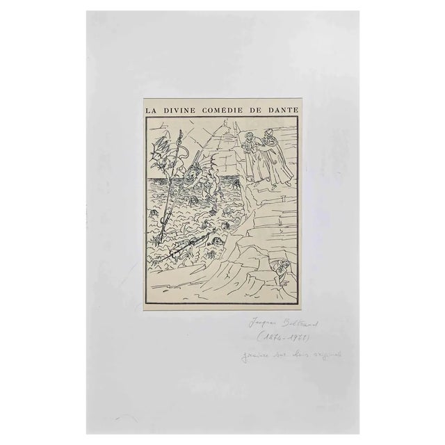 Jacques Beltrand, The Hell of Dante, Early 20th Century, Woodcut For Sale