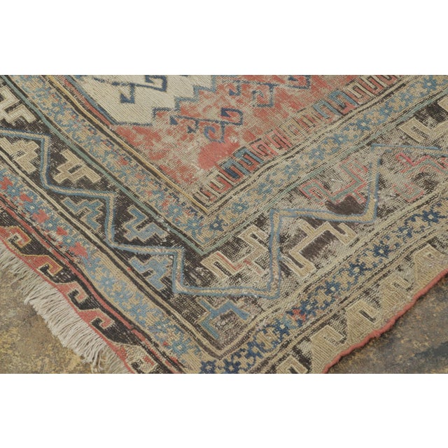 Mid 18th Century Antique Soumak Dragon Rug in Red With Colorful Geometric Patterns - Rug & Kilim For Sale - Image 5 of 7