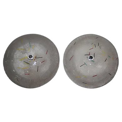 Vintage Murano Glass Multicolored Ceiling Lamps, 1970s, Set of 2 For Sale