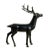 Art Deco Standing Deer with Antlers Bronze Sculpture, Unknown For Sale - Image 3 of 3