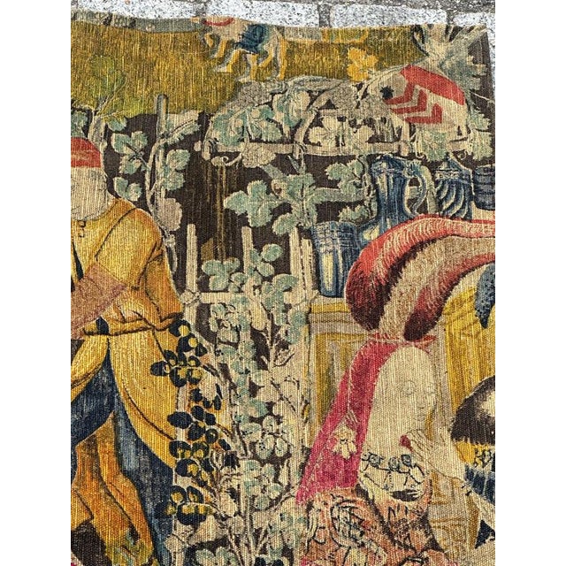 Vintage French Screen Printed Tapestry, 1970s For Sale - Image 16 of 18