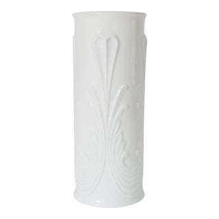 Royal Kpm Mid Century Modern Glazed White Porcelain Vase For Sale