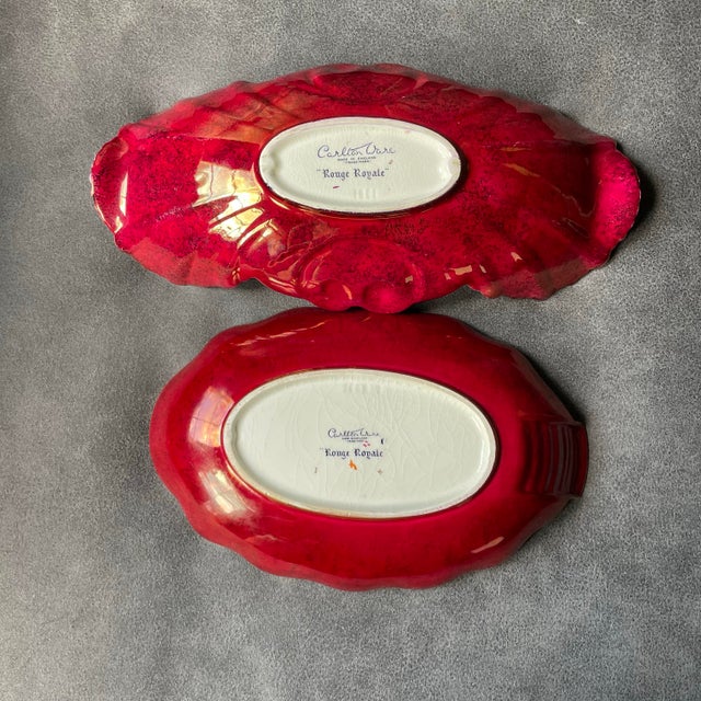 1950s Fancy Carlton Ware Rouge Royale Stork and Willow Tree Dish and ...