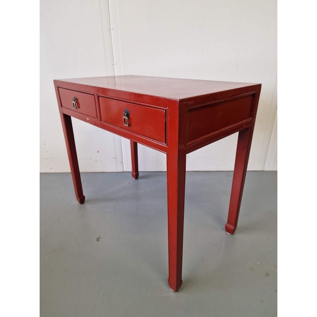 Wood Chinese Oriental Style Desk, 1920 For Sale - Image 7 of 7
