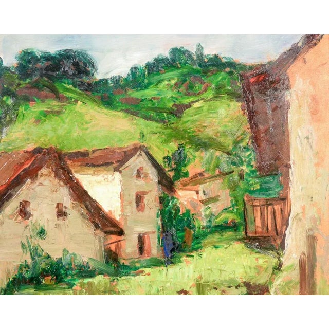 Modern Felice Vellan, Landscape, 1964, Oil Painting, Framed For Sale - Image 3 of 9