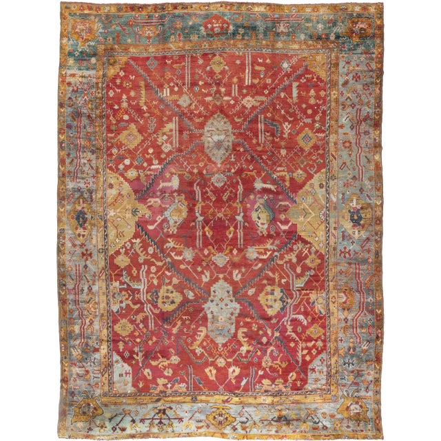 Turkish Oversized Antique Turkish Oushak Rug For Sale - Image 3 of 3