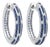 Natural 18k Gold Diamond 0.18ct Blue Sapphire 1.48ct Stud Earrings For Sale
