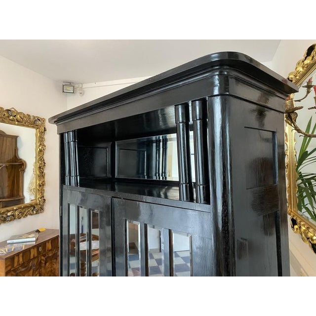 Art Nouveau Display Cabinet in Glass, 1920s For Sale - Image 6 of 11