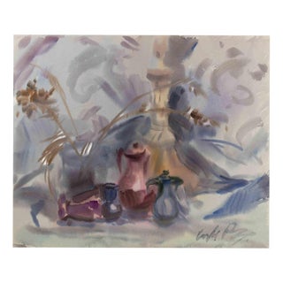 Carlo Ravagnan, Still Life, 1970s, Watercolor For Sale