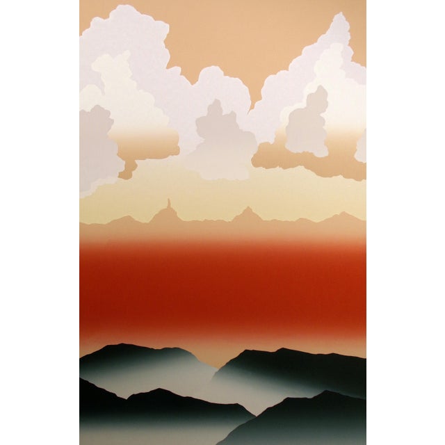 1990s Jim Boutwell "Coconino Ii" Hand Signed Art Serigraph Print Landscape Clouds For Sale In Denver - Image 6 of 6
