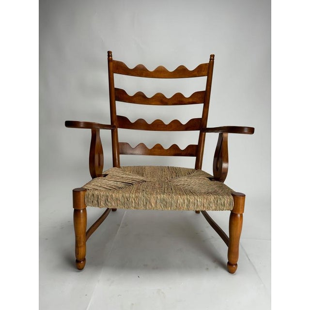Wood Mid-Century Sculptural Cherrywood Armchairs by Paolo Buffa, Italy, 1940s, Set of 2 For Sale - Image 7 of 9