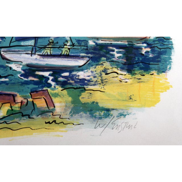 Artist: Wayne Ensrud, American (1934 - ) Title: Afternoon Sails Year: 1980 Medium: Lithograph, signed and numbered in...