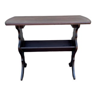 Early 20th Century Antique Farmhouse Bookshelf Bookrack Side Table For Sale