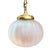Vintage French Louis XV Revival Gilt Bronze and Frosted Glass Pendant Light, 1950s For Sale - Image 4 of 7