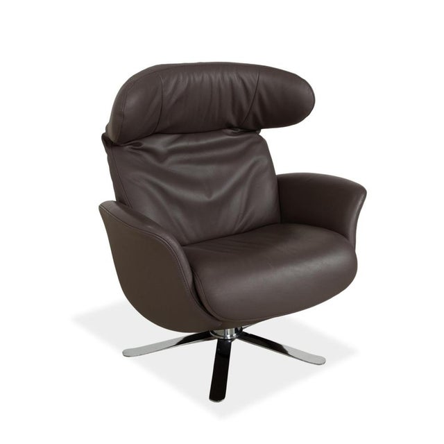 Set of Model 8115 Armchair and Ottoman in Leather and Chrome from Joop For Sale - Image 5 of 18