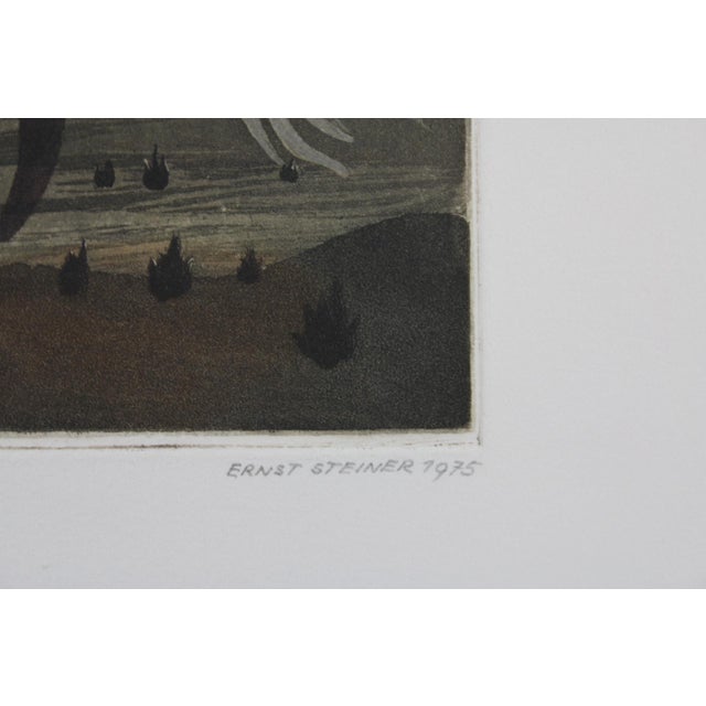 Ernst Steiner, Figurative Composition, 1975, Lithograph For Sale - Image 3 of 8