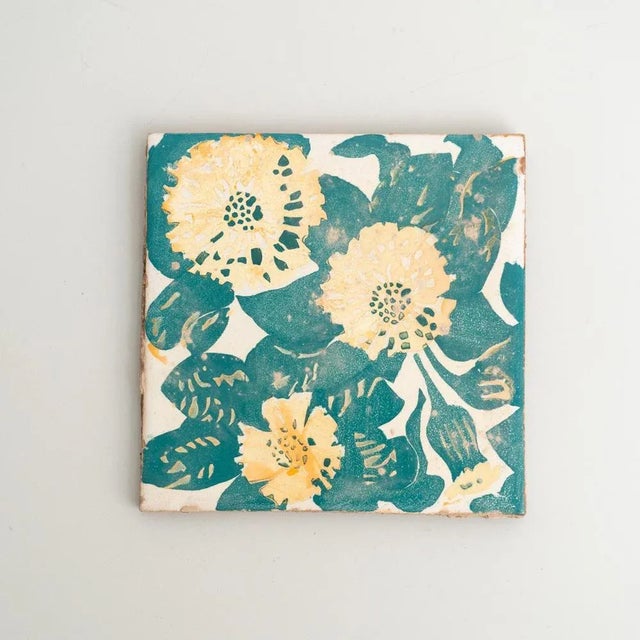 Spanish Decorative Ceramic Tile of Casa Vicens by Antoni Gaudí For Sale - Image 3 of 11