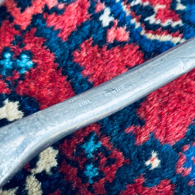 Silver Vintage Fine Pewter Asparagus Salad Serving Set by g.f. Jackson - a Pair For Sale - Image 8 of 8