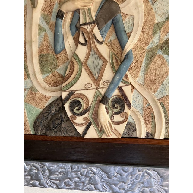 1980s Vintage 1980s Ting Shao Kuang Style Wall Art Hand Painted (25 X 25) For Sale - Image 5 of 10