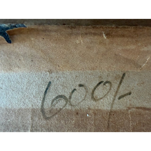 Wood 1960s Mid-Century Thai Impasto "Monk" Oil Painting by Saneh – Bangkok For Sale - Image 7 of 12