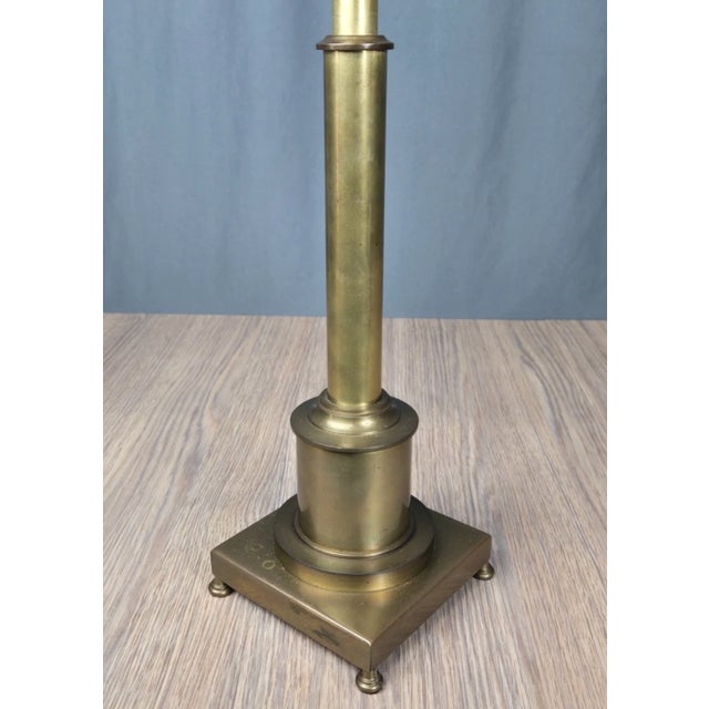 Brass 1990s Ethan Allen Adjustable "Telescope" Brass Table Lamp For Sale - Image 8 of 13