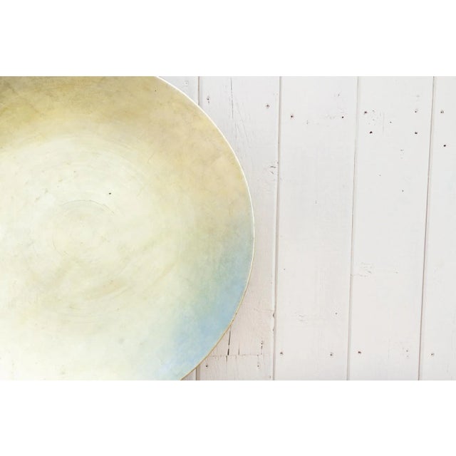 Wood Large Vintage Asian Silver Leaf Bowl For Sale - Image 7 of 11