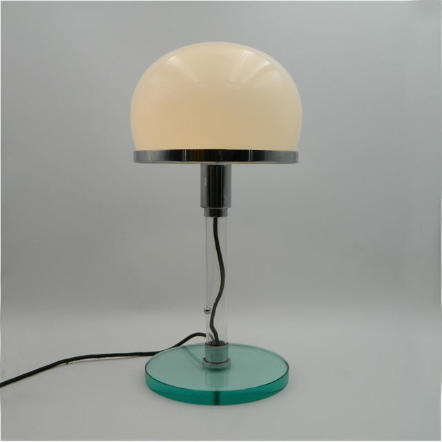 Bauhaus Bauhaus Table Lamp with Glass Shade by Carl Jacob Jucker for Imago DP, 1960s For Sale - Image 3 of 10