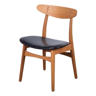 Oak Dining Chair attributed to Hans J. Wegner for Carl Hansen & Son, Denmark, 1952 For Sale