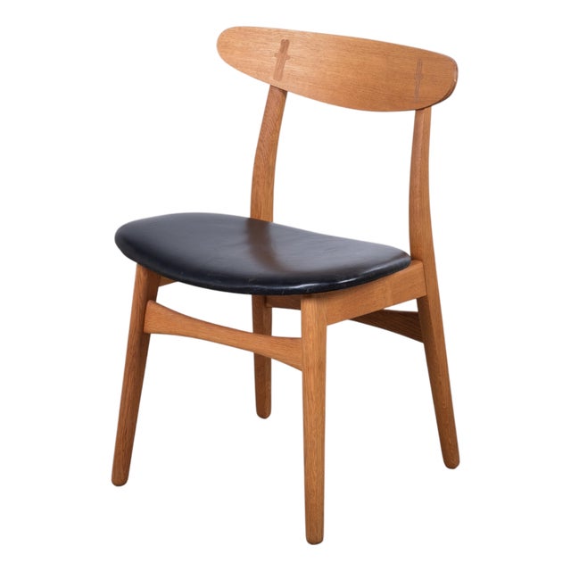 Oak Dining Chair attributed to Hans J. Wegner for Carl Hansen & Son, Denmark, 1952 For Sale