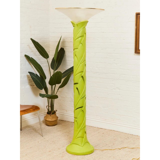 Mid 20th Century Mid 20th Century Chartreuse Green Post Modern Floor Lamp For Sale - Image 5 of 8