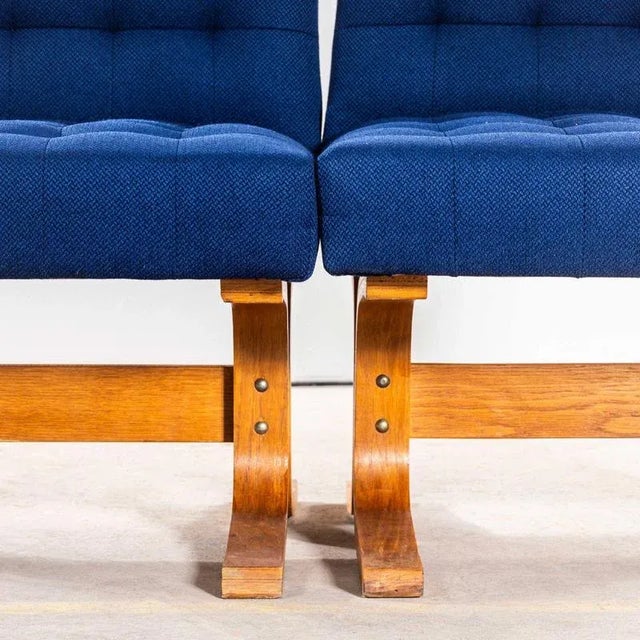 Blue Chair in Beech from Drevopodnik Holesov, 1970s For Sale - Image 4 of 11