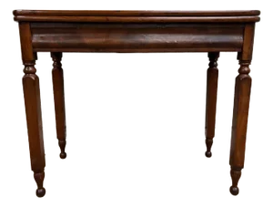 Antique Federal or Sheraton Style Folding Top Flip Top Game Table Writing Desk