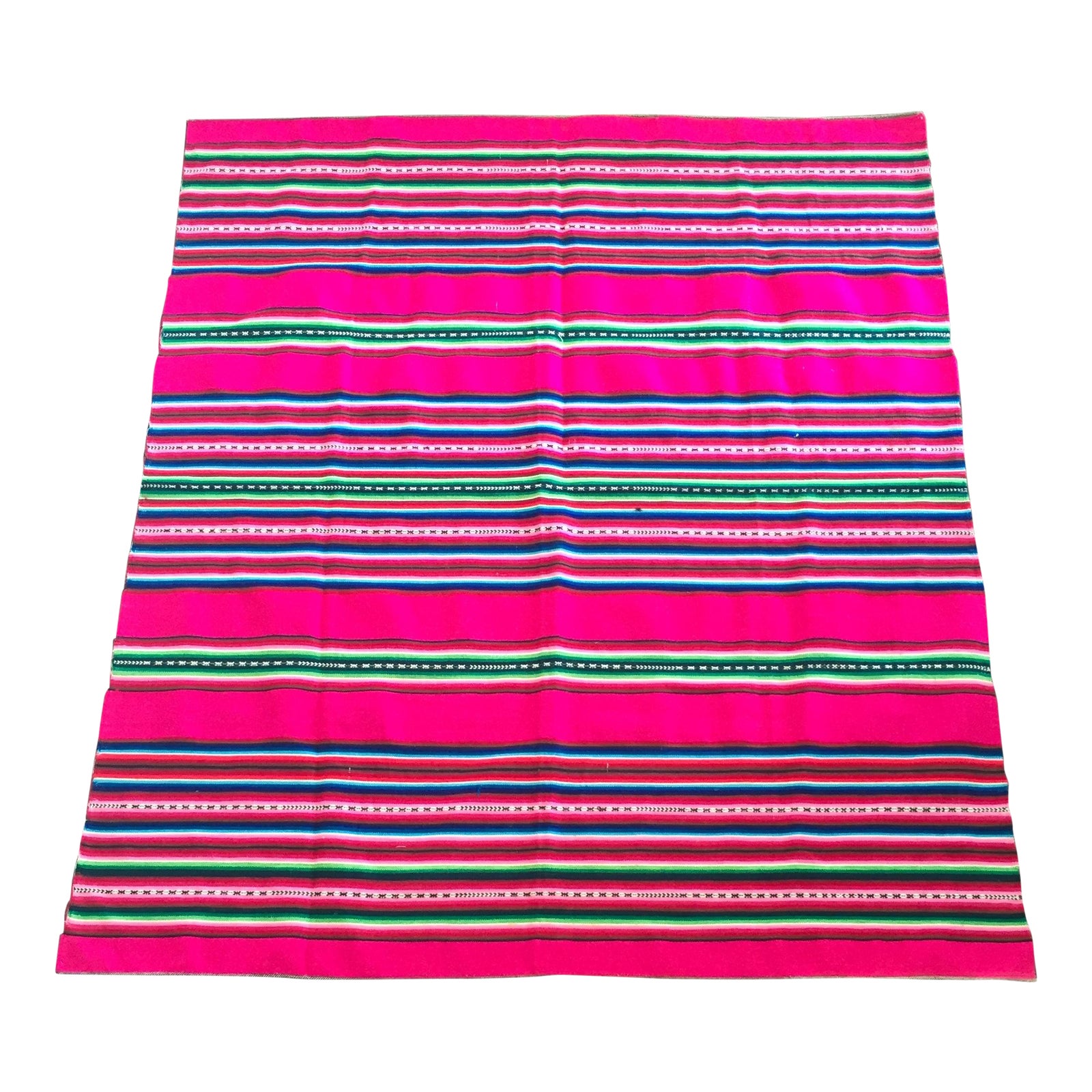 Vintage Bolivian Handwoven Blanket Chairish