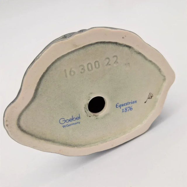 Equestrian Porcelain Figure by Göbel, 1970s, in Flawless conditions. Designed 1970 to 1979 This piece has an attribution...