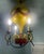 Hollywood Regency Vintage Maison Jansen Toleware Hot Air Balloon Chandelier For Sale - Image 3 of 5