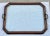 Brown Antique Inlaid Wood and Glass Handled Tray For Sale - Image 8 of 8