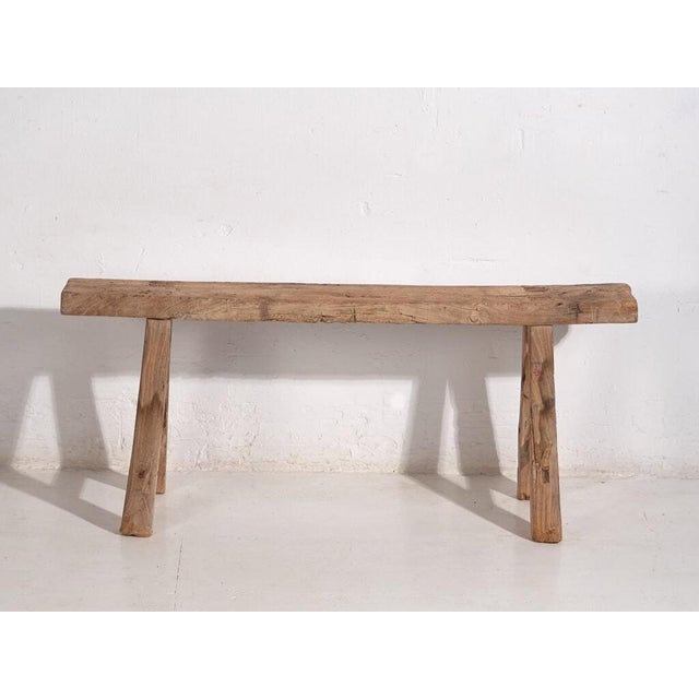 Antique Wooden Bench, 1870s For Sale - Image 4 of 7