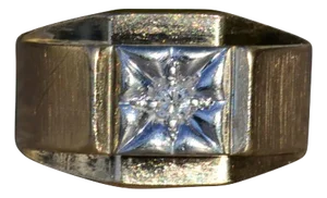 The Gadsden: Men's Two Tone Diamond Cocktail Ring