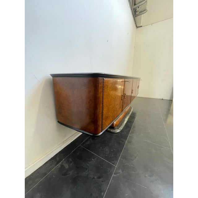 Osvaldo Borsani Art Deco Sideboard with Goblet Stand and Marble Base by Osvaldo Borsani, 1950s For Sale - Image 4 of 13