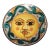 Vietri Italian Hand Painted Yellow Sun Plate For Sale
