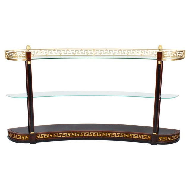 Vintage Versace Ormolu Mounted Curved Glass Display Unit 20th Century For Sale - Image 16 of 16
