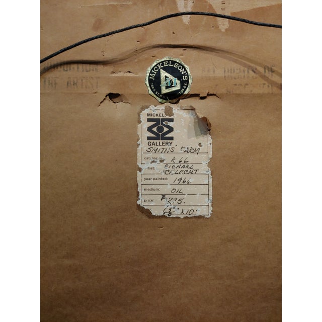 Textile Richard Schlecht - Farm House in Maine Landscape - Oil Painting For Sale - Image 7 of 9