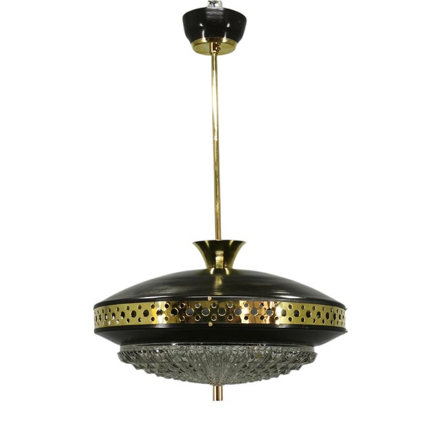 Vintage Space Age UFO Pendant Light by Ludib Bratislava, Czechoslovakia, 1960s For Sale